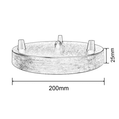 Side Fit Ceiling Roses – 120 to 220 mm, Up to 9 Outlets - photo 3