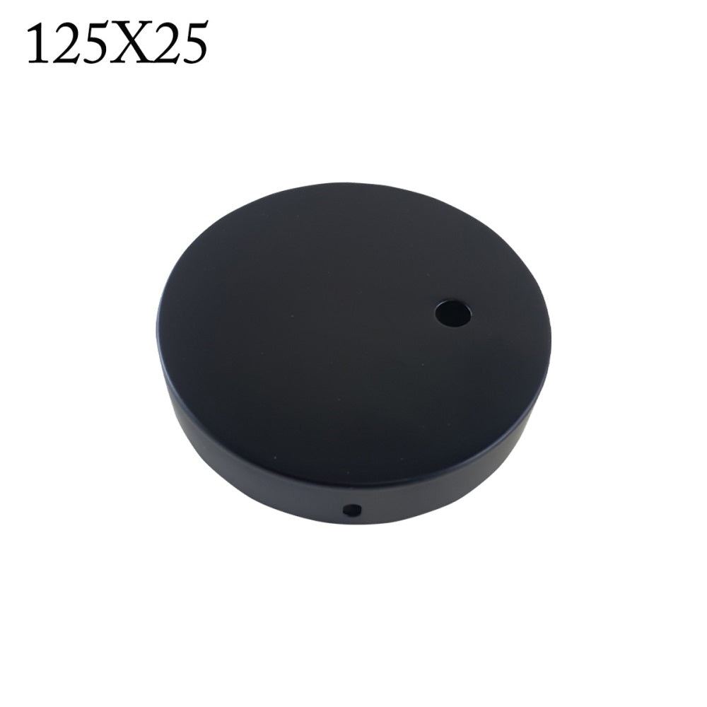 Side Fit Ceiling Roses – 120 to 220 mm, Up to 9 Outlets - Black, 125 mm, Single