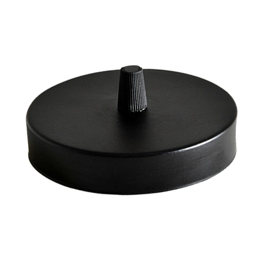 Side Fit Ceiling Roses – 120 to 220 mm, Up to 9 Outlets - Black, 120 mm, Single