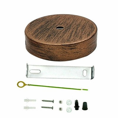 Side Fit Ceiling Roses – 120 to 220 mm, Up to 9 Outlets - Brushed Copper, 120 mm, Single