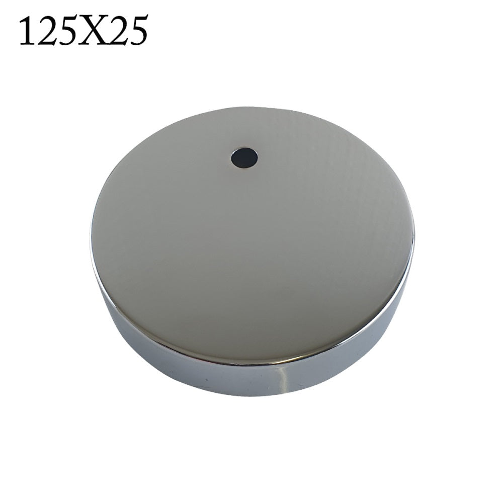 Side Fit Ceiling Roses – 120 to 220 mm, Up to 9 Outlets - Chrome, 125 mm, Single