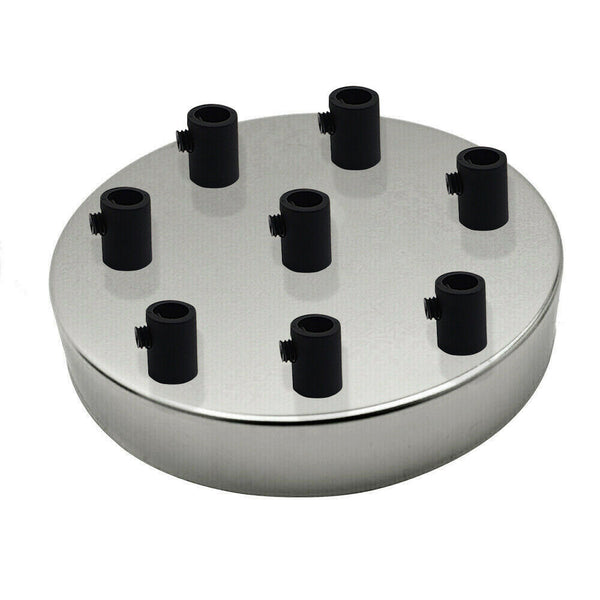 Side Fit Ceiling Roses – 120 to 220 mm, Up to 9 Outlets - Chrome, 120 mm 8 Outlet, Single