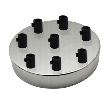 Side Fit Ceiling Roses – 120 to 220 mm, Up to 9 Outlets - Chrome, 120 mm 8 Outlet, Single