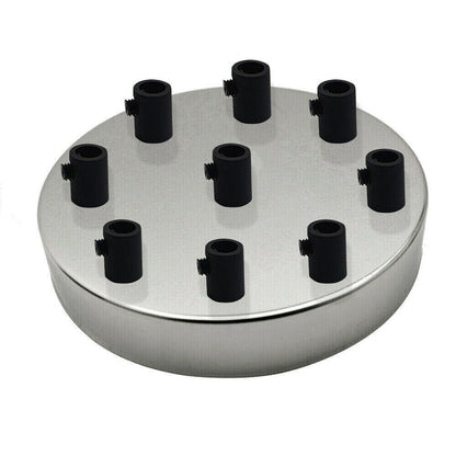 Side Fit Ceiling Roses – 120 to 220 mm, Up to 9 Outlets - Chrome, 120 mm 9 Outlet, Single