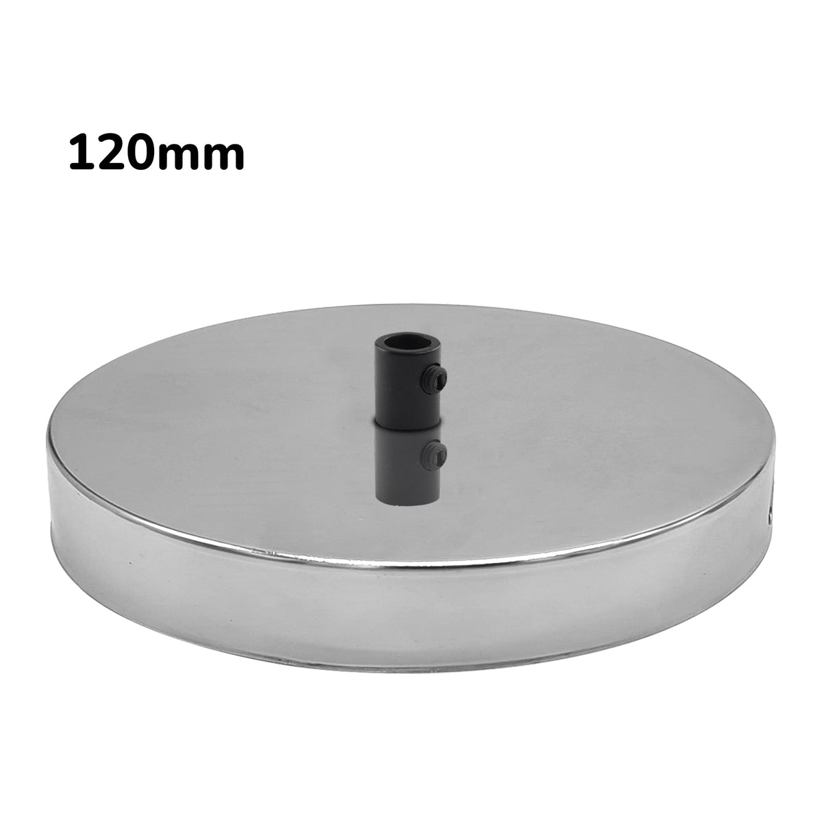 Side Fit Ceiling Roses – 120 to 220 mm, Up to 9 Outlets - Chrome, 120 mm, Single