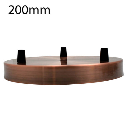 Side Fit Ceiling Roses – 120 to 220 mm, Up to 9 Outlets - Copper, 200 mm 3 Outlet, Single