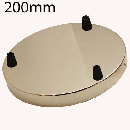Side Fit Ceiling Roses – 120 to 220 mm, Up to 9 Outlets - French Gold, 200 mm 3 Outlet, Single