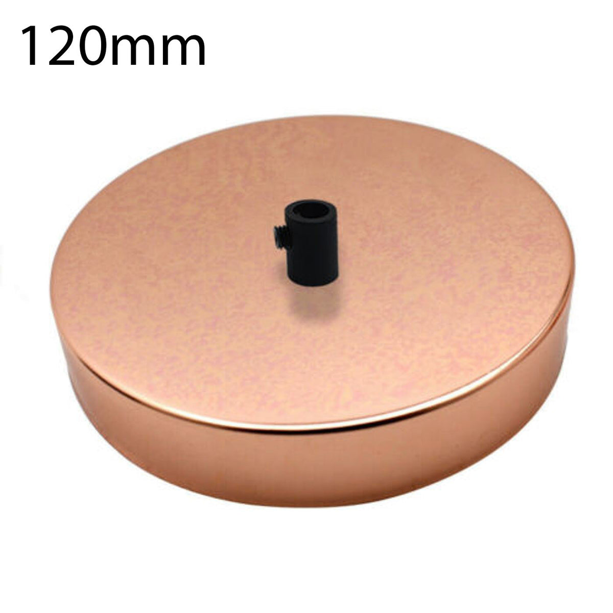 Side Fit Ceiling Roses – 120 to 220 mm, Up to 9 Outlets - Rose Gold, 120 mm, Single