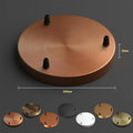 Side Fit Ceiling Roses – 120 to 220 mm, Up to 9 Outlets - Rose Gold, 200 mm 3 Outlet, Single