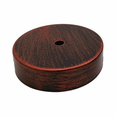 Side Fit Ceiling Roses – 120 to 220 mm, Up to 9 Outlets - Rustic Red, 120 mm, Single