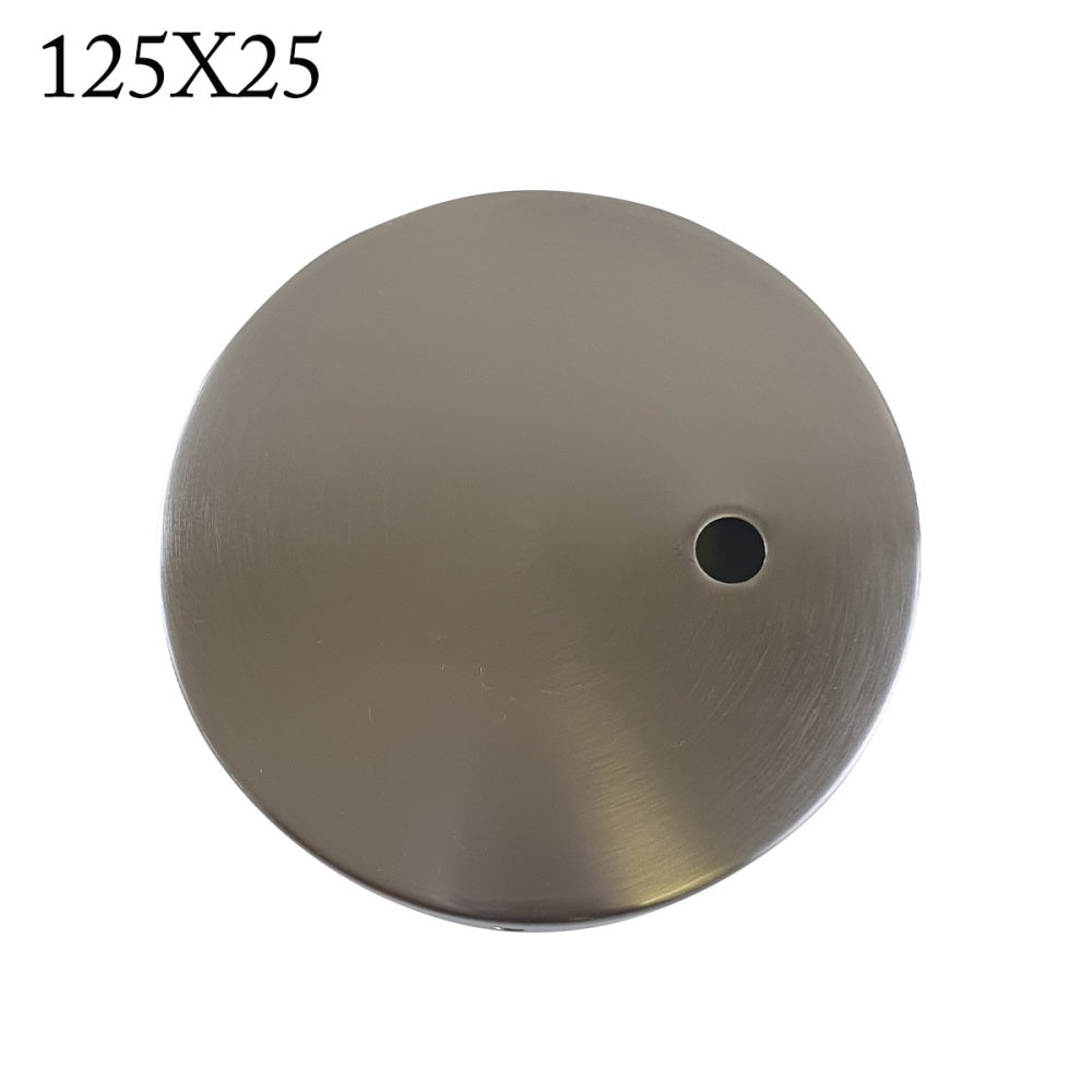 Side Fit Ceiling Roses – 120 to 220 mm, Up to 9 Outlets - Satin Nickel, 125 mm, Single