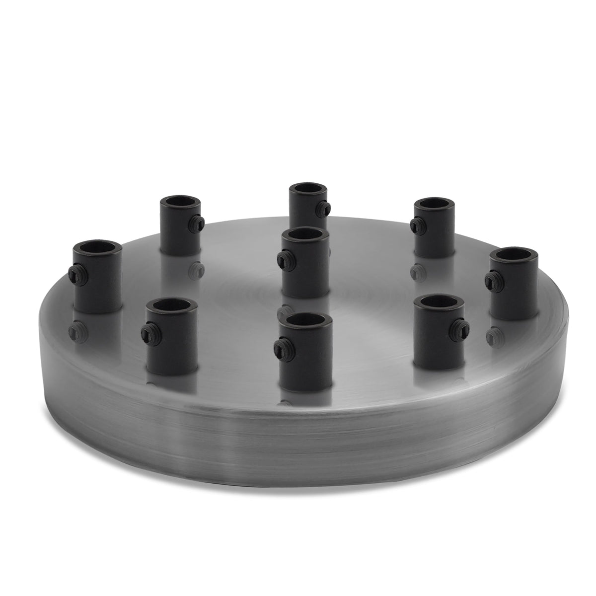 Side Fit Ceiling Roses – 120 to 220 mm, Up to 9 Outlets - Satin Nickel, 120 mm 9 Outlet, Single
