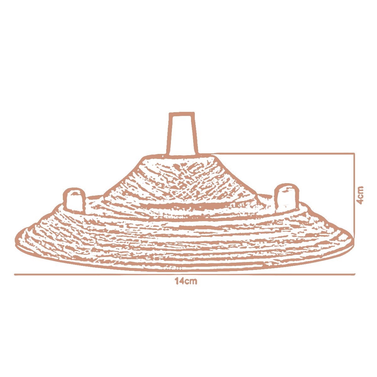 Flat Fit Ceiling Rose 100-200 mm – Hook, Bell & Square Styles - photo 4