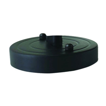 Flat Fit Ceiling Rose 100-200 mm – Hook, Bell & Square Styles - Black, 115 mm, Single