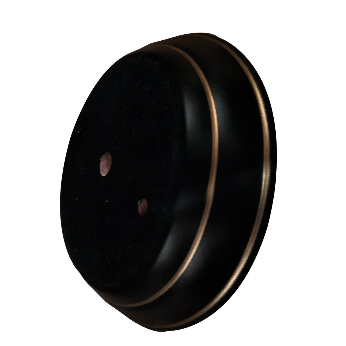 Flat Fit Ceiling Rose 100-200 mm – Hook, Bell & Square Styles - Black, Copper Rim, Single