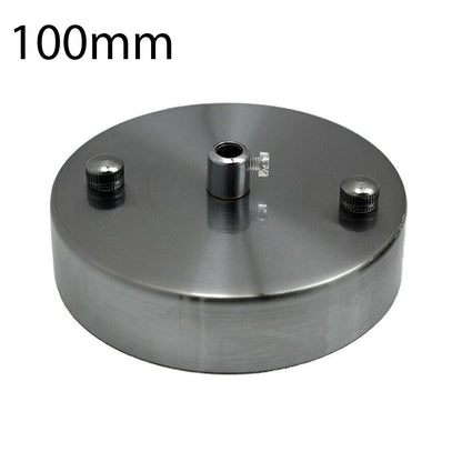 Flat Fit Ceiling Rose 100-200 mm – Hook, Bell & Square Styles - Chrome, 100 mm, Single