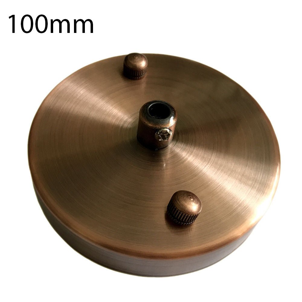Flat Fit Ceiling Rose 100-200 mm – Hook, Bell & Square Styles - Copper, 100 mm, Single