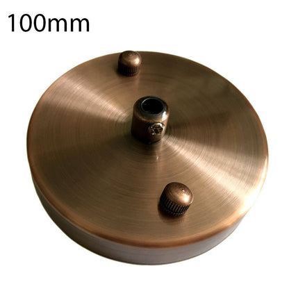 Flat Fit Ceiling Rose 100-200 mm – Hook, Bell & Square Styles - Copper, 100 mm, Single