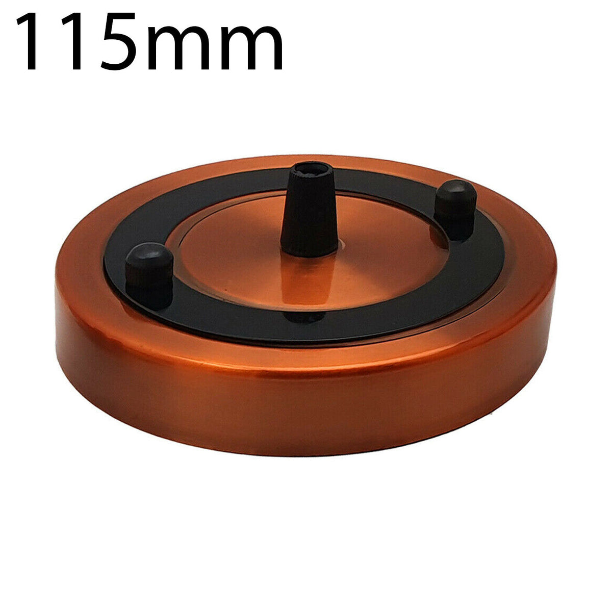 Flat Fit Ceiling Rose 100-200 mm – Hook, Bell & Square Styles - Copper, 115 mm, Single