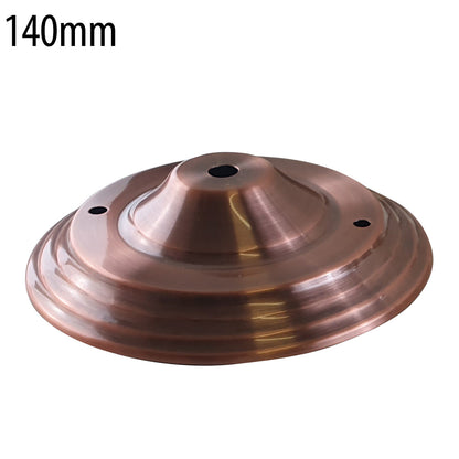 Flat Fit Ceiling Rose 100-200 mm – Hook, Bell & Square Styles - Copper, 140 mm, Single