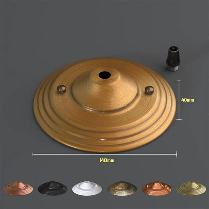 Flat Fit Ceiling Rose 100-200 mm – Hook, Bell & Square Styles - French Gold, 140 mm, Single