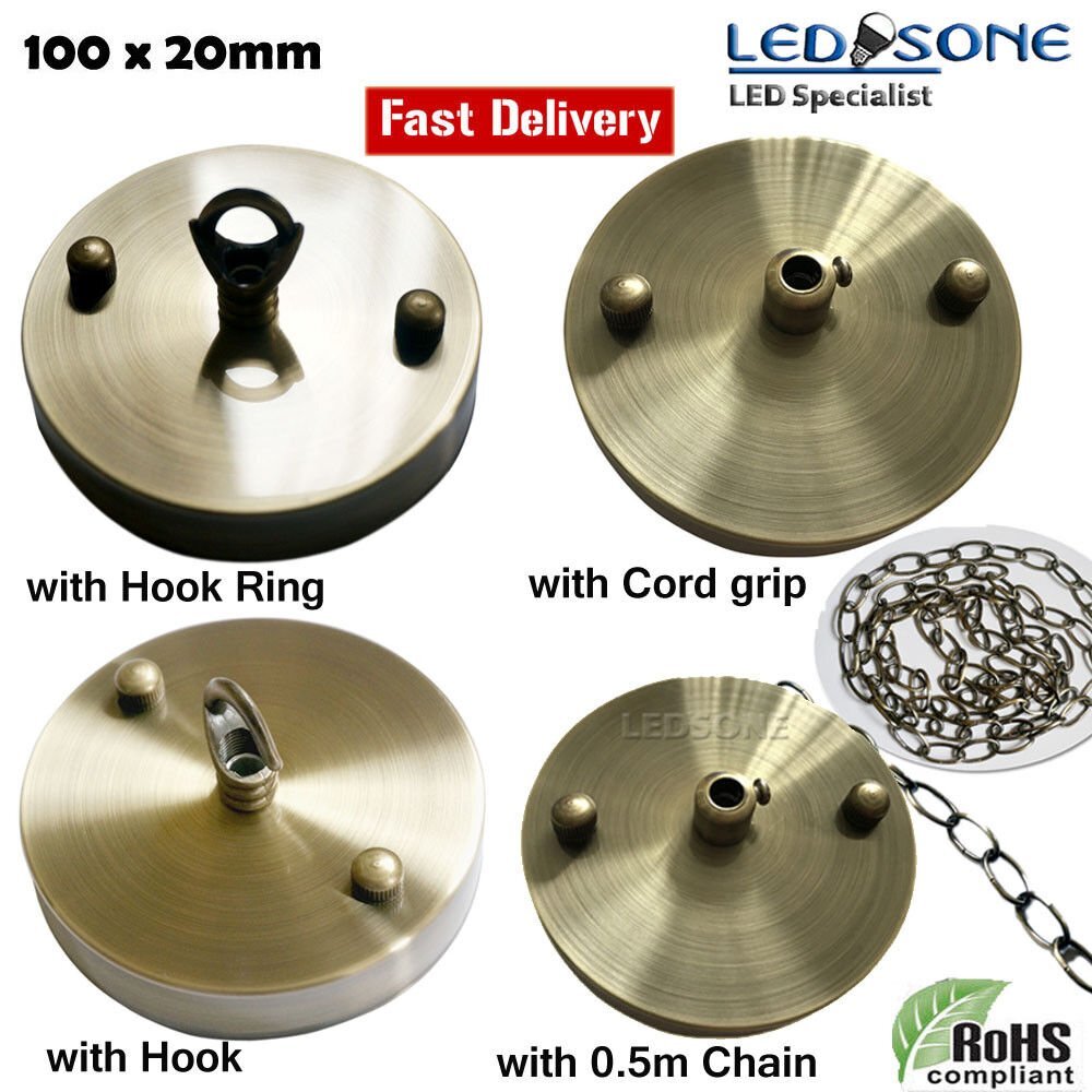 Flat Fit Ceiling Rose 100-200 mm – Hook, Bell & Square Styles - photo 57