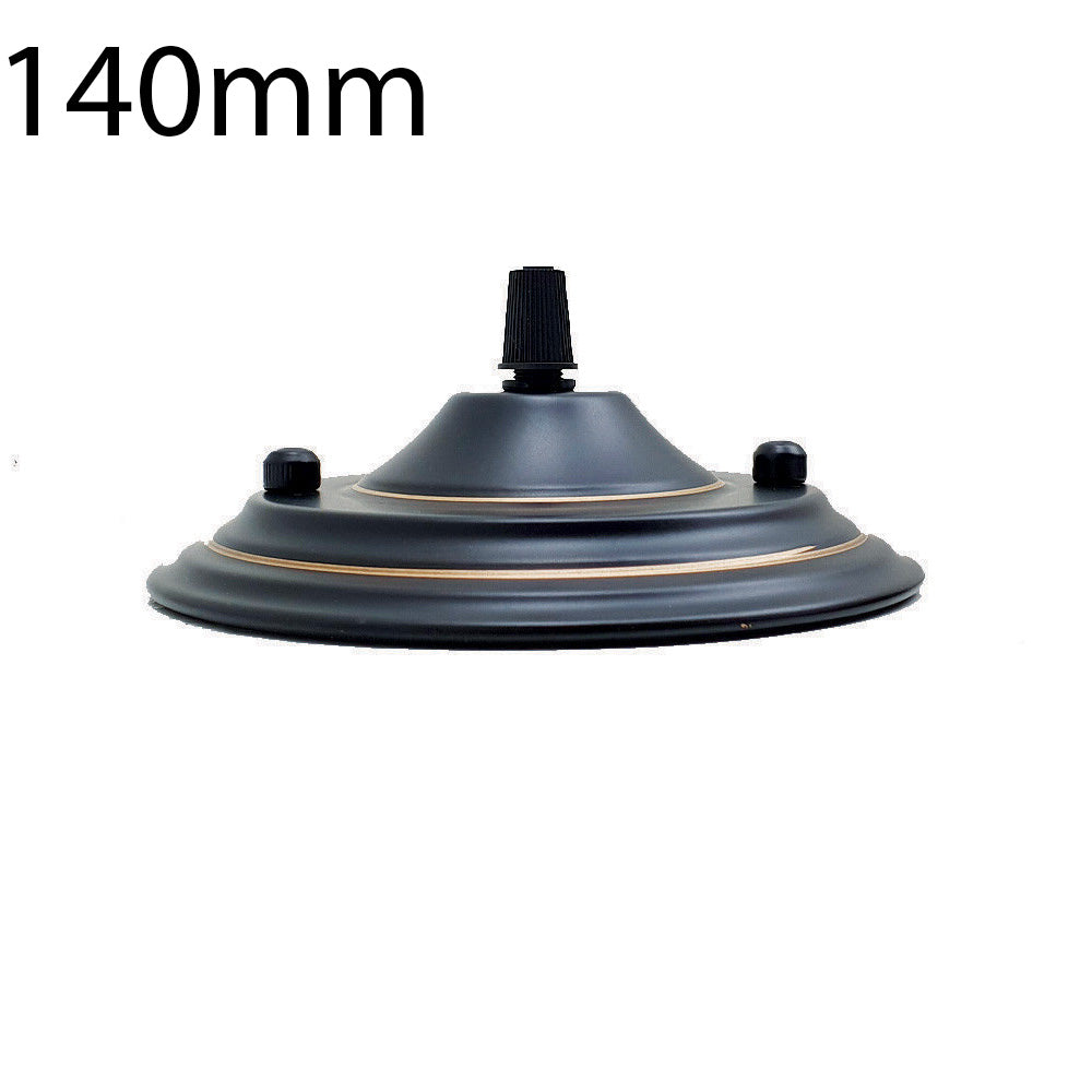 Flat Fit Ceiling Rose 100-200 mm – Hook, Bell & Square Styles - Light Gold, 140 mm, Single