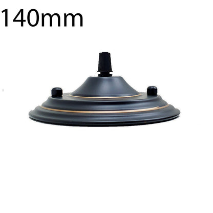 Flat Fit Ceiling Rose 100-200 mm – Hook, Bell & Square Styles - Light Gold, 140 mm, Single