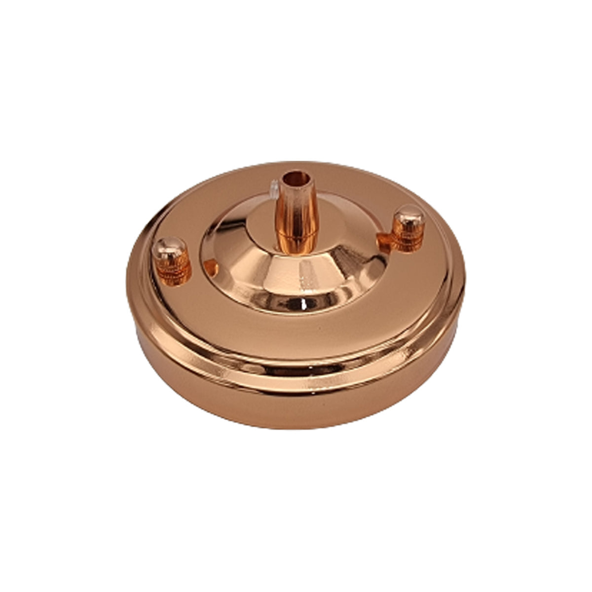 Flat Fit Ceiling Rose 100-200 mm – Hook, Bell & Square Styles - Rose Gold, 108 mm, Single