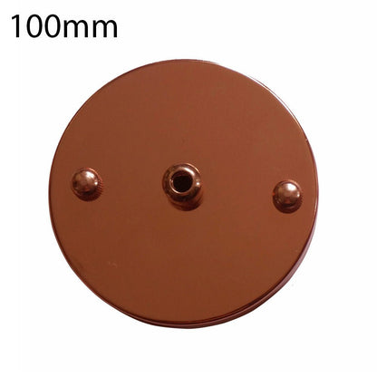 Flat Fit Ceiling Rose 100-200 mm – Hook, Bell & Square Styles - Rose Gold, 100 mm, Single