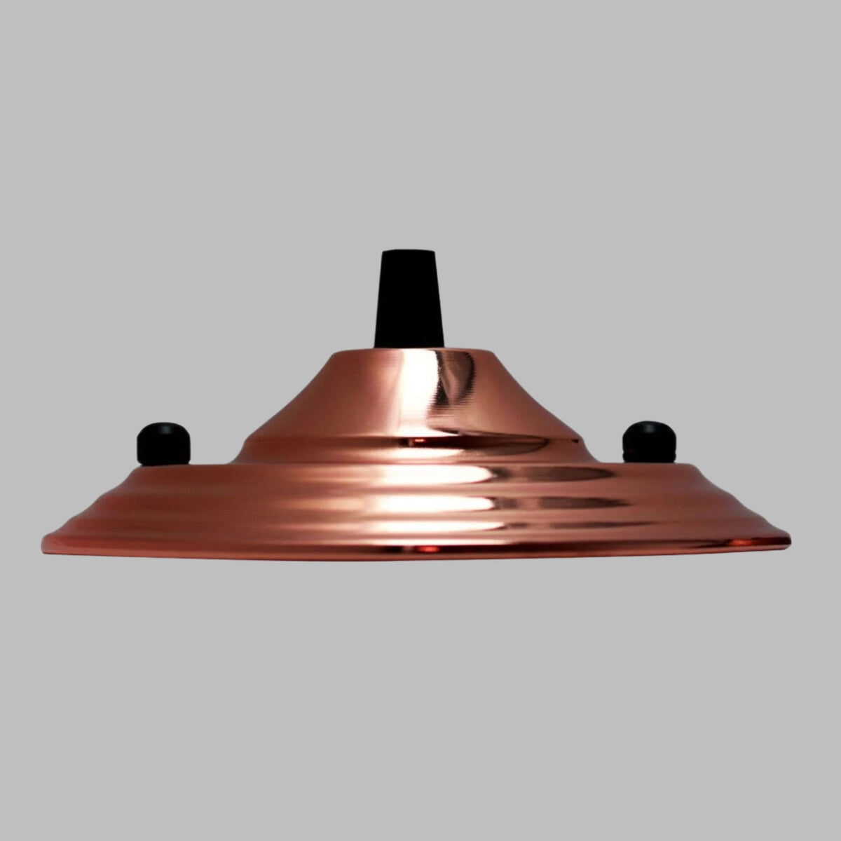 Flat Fit Ceiling Rose 100-200 mm – Hook, Bell & Square Styles - Rose Gold, 140 mm, Single