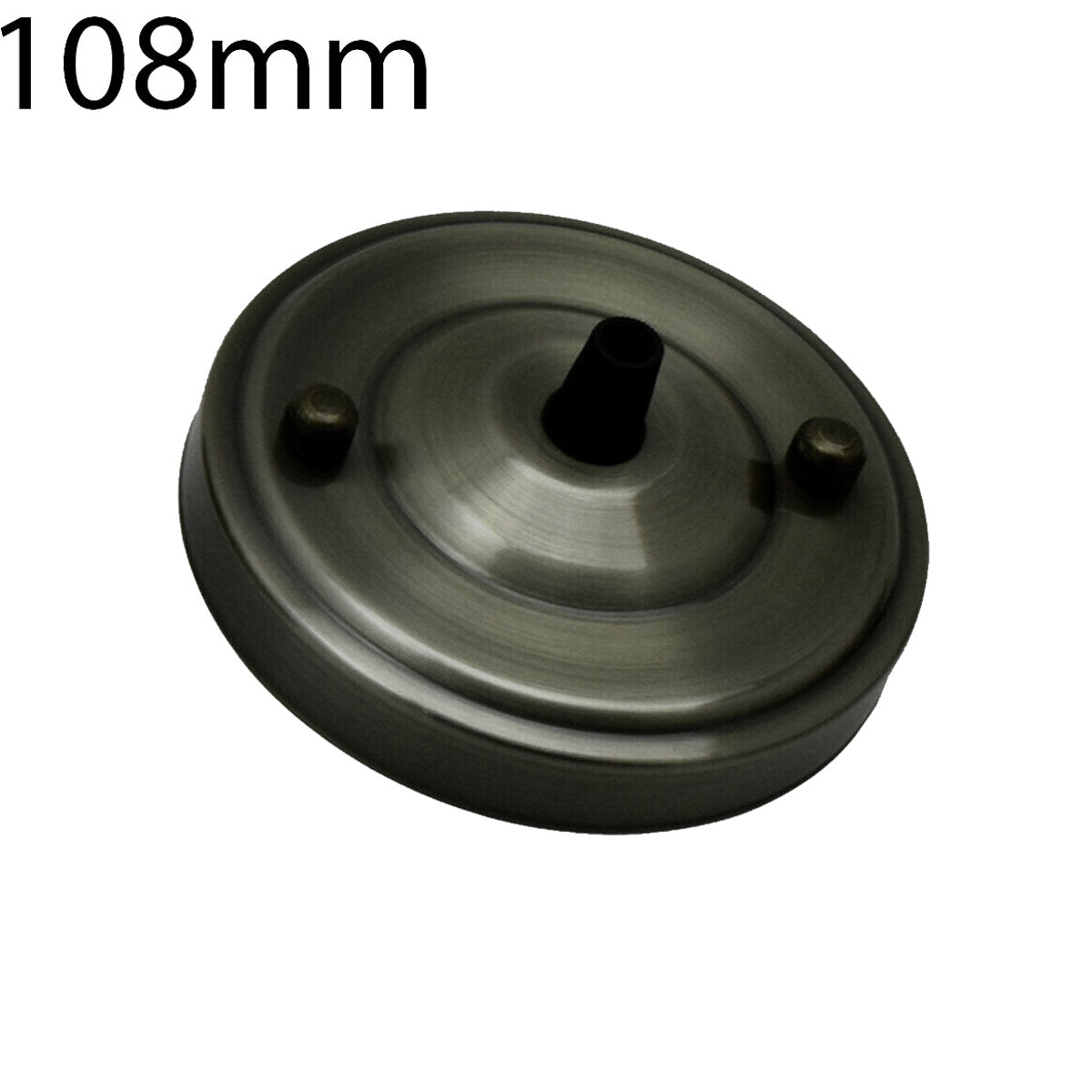Flat Fit Ceiling Rose 100-200 mm – Hook, Bell & Square Styles - Satin Nickel, 108 mm, Single