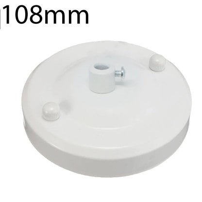 Flat Fit Ceiling Rose 100-200 mm – Hook, Bell & Square Styles - White, 108 mm, Single