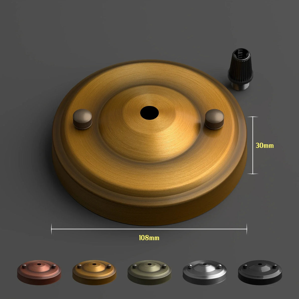 Flat Fit Ceiling Rose 100-200 mm – Hook, Bell & Square Styles - photo 29