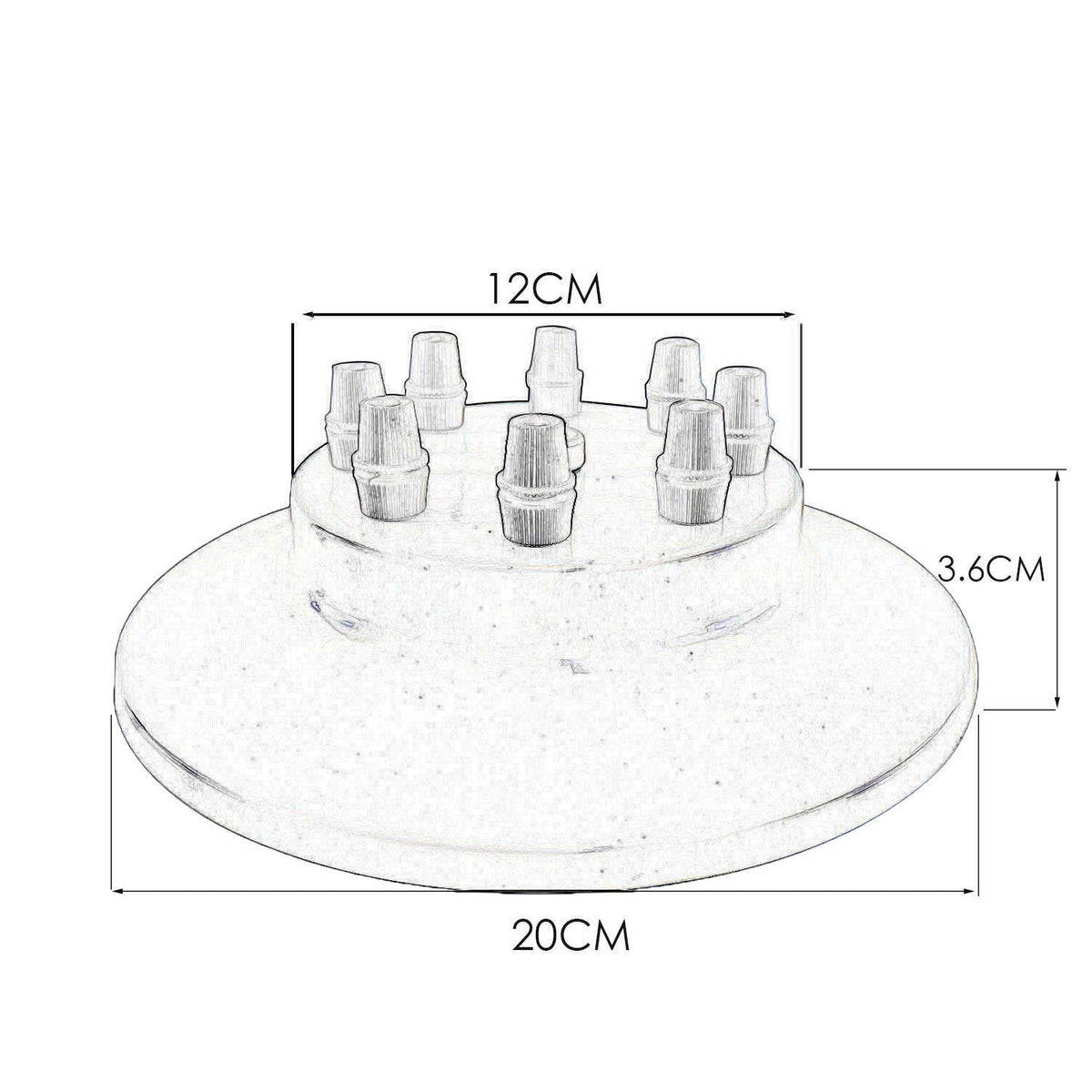 Flat Fit Ceiling Roses & Bars – 65 mm to 500 mm, Up to 9 Outlets - photo 3