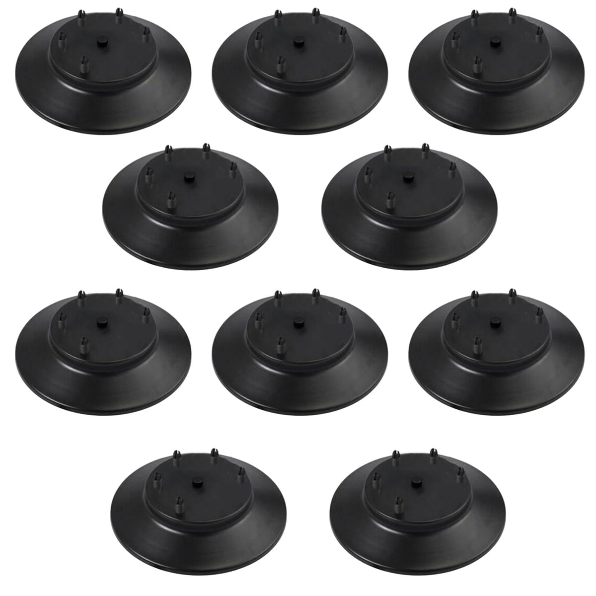 Flat Fit Ceiling Roses & Bars – 65 mm to 500 mm, Up to 9 Outlets - Black, 200 mm 5 Outlet, Pack of 10
