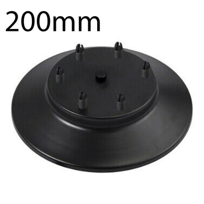 Flat Fit Ceiling Roses & Bars – 65 mm to 500 mm, Up to 9 Outlets - Black, 200 mm 6 Outlet, Single