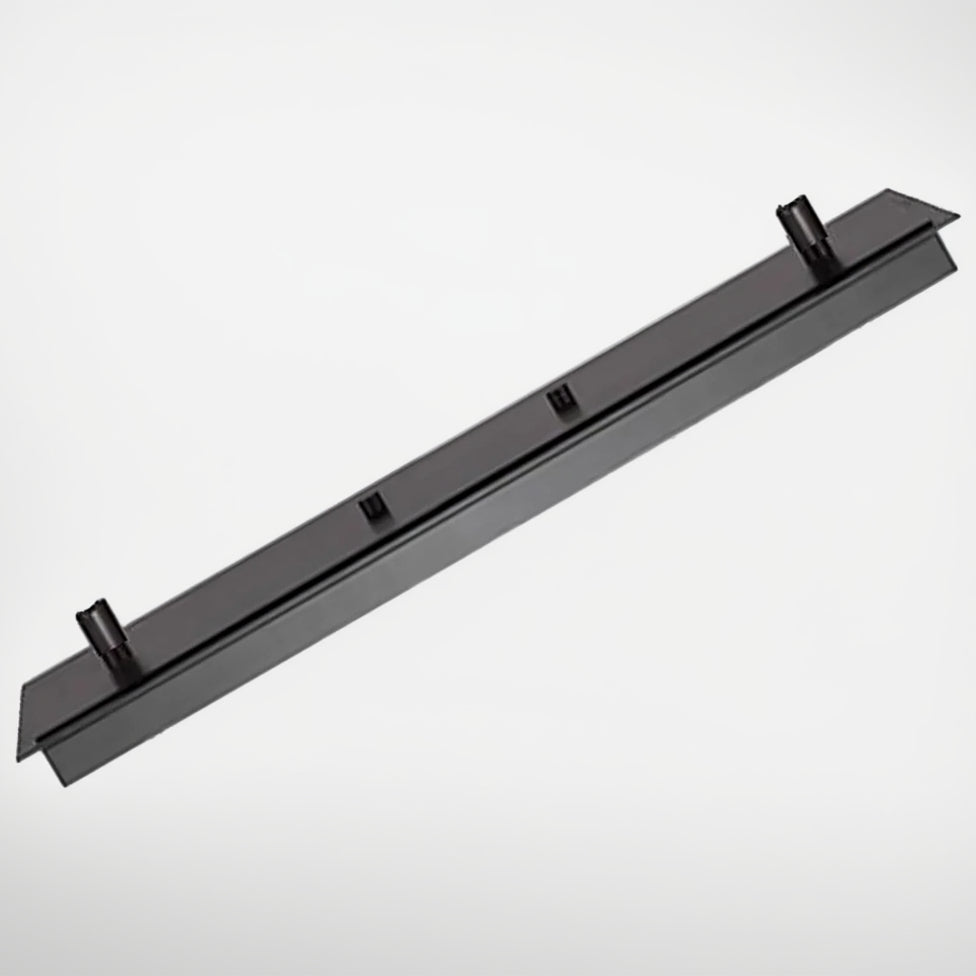 Flat Fit Ceiling Roses & Bars – 65 mm to 500 mm, Up to 9 Outlets - Black, 400 mm 2 Outlet Bar, Single