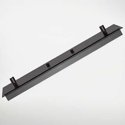 Flat Fit Ceiling Roses & Bars – 65 mm to 500 mm, Up to 9 Outlets - Black, 400 mm 2 Outlet Bar, Single