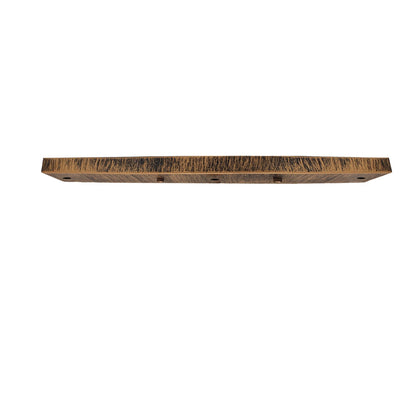 Flat Fit Ceiling Roses & Bars – 65 mm to 500 mm, Up to 9 Outlets - Brushed Copper, 500 mm 3 Outlet Bar, Single
