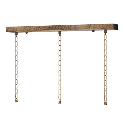 Flat Fit Ceiling Roses & Bars – 65 mm to 500 mm, Up to 9 Outlets - Brushed Copper, 500 mm Bar, 3 x 50 cm Chains, Single