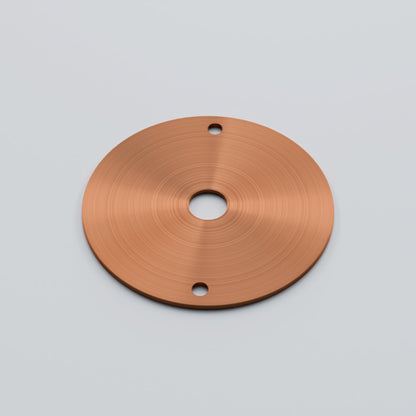 Flat Fit Ceiling Roses & Bars – 65 mm to 500 mm, Up to 9 Outlets - Copper, 65 mm Cover Plate, Single