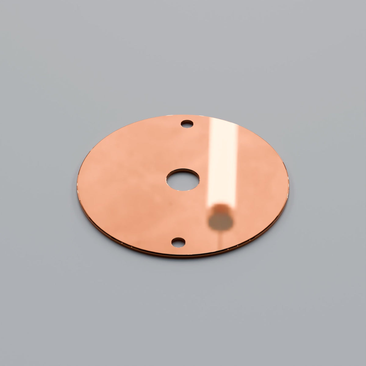 Flat Fit Ceiling Roses & Bars – 65 mm to 500 mm, Up to 9 Outlets - Rose Gold, 65 mm Cover Plate, Single