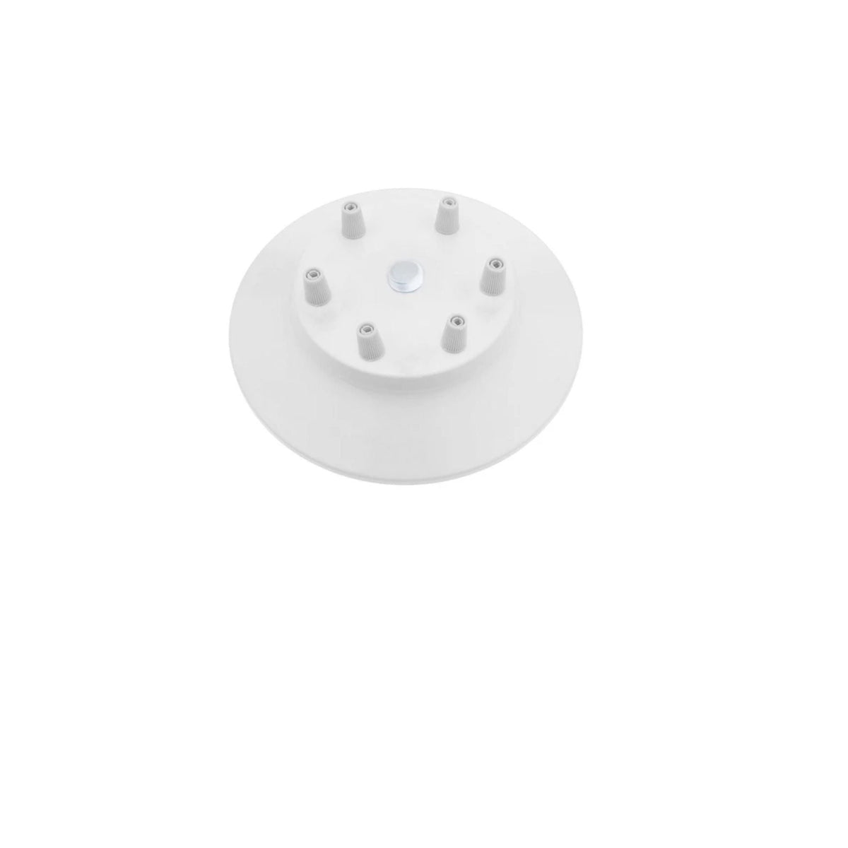 Flat Fit Ceiling Roses & Bars – 65 mm to 500 mm, Up to 9 Outlets - White, 200 mm 6 Outlet, Single