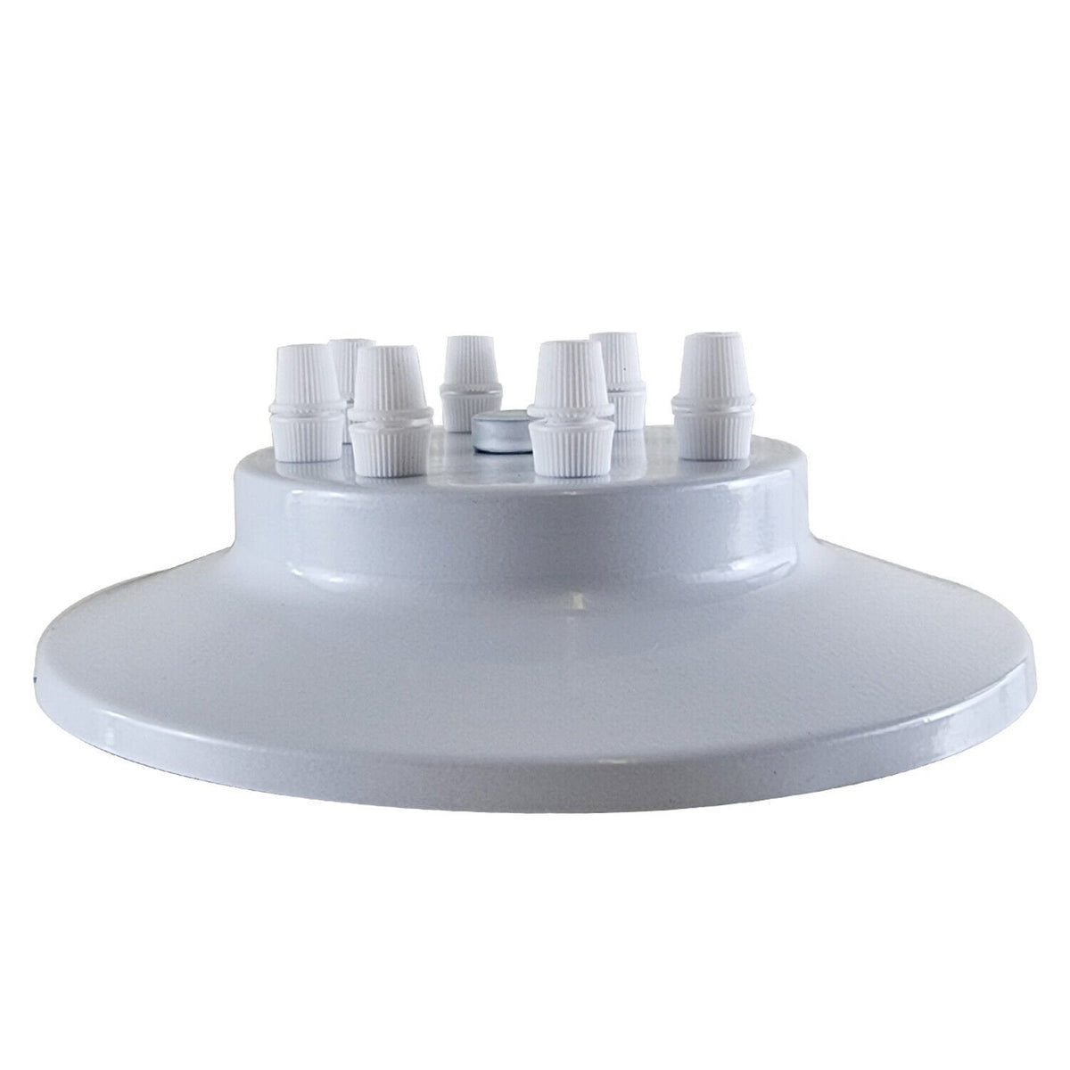Flat Fit Ceiling Roses & Bars – 65 mm to 500 mm, Up to 9 Outlets - White, 200 mm 7 Outlet, Single