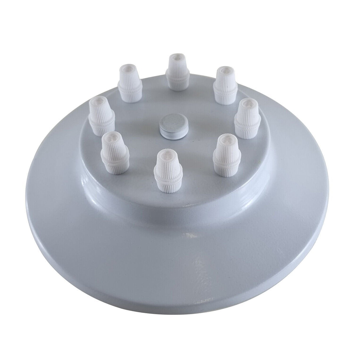 Flat Fit Ceiling Roses & Bars – 65 mm to 500 mm, Up to 9 Outlets - White, 200 mm 8 Outlet, Single