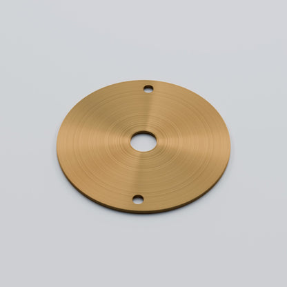 Flat Fit Ceiling Roses & Bars – 65 mm to 500 mm, Up to 9 Outlets - Yellow Brass, 65 mm Cover Plate, Single