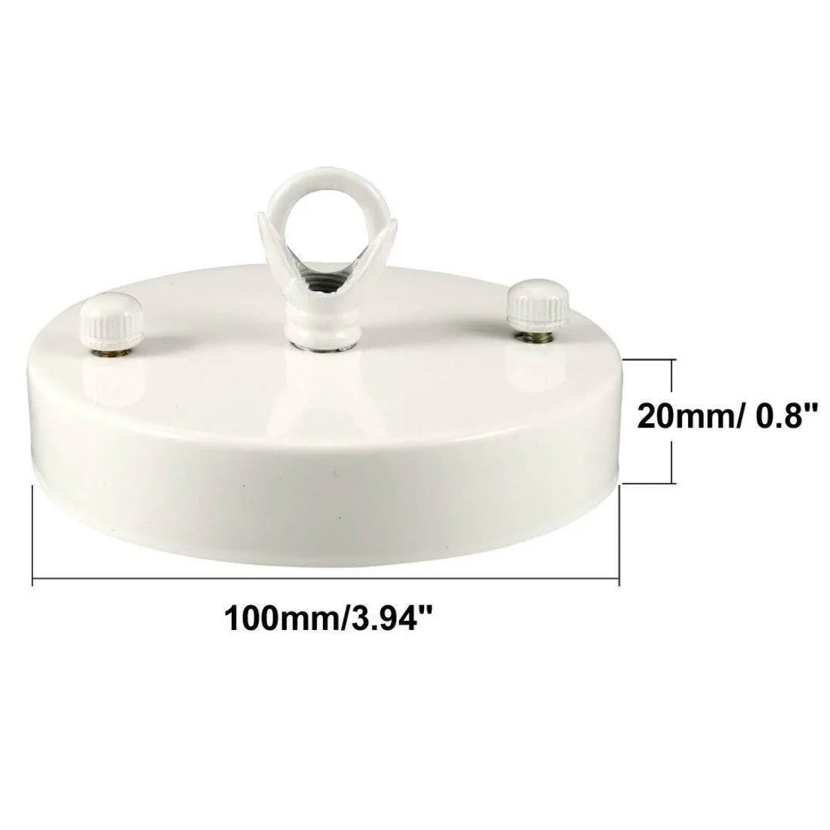 Flat-Fit Ceiling Rose with Hook – 5 Plate Styles, 8 Finishes - photo 2