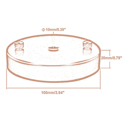 Flat-Fit Ceiling Rose with Hook – 5 Plate Styles, 8 Finishes - photo 3