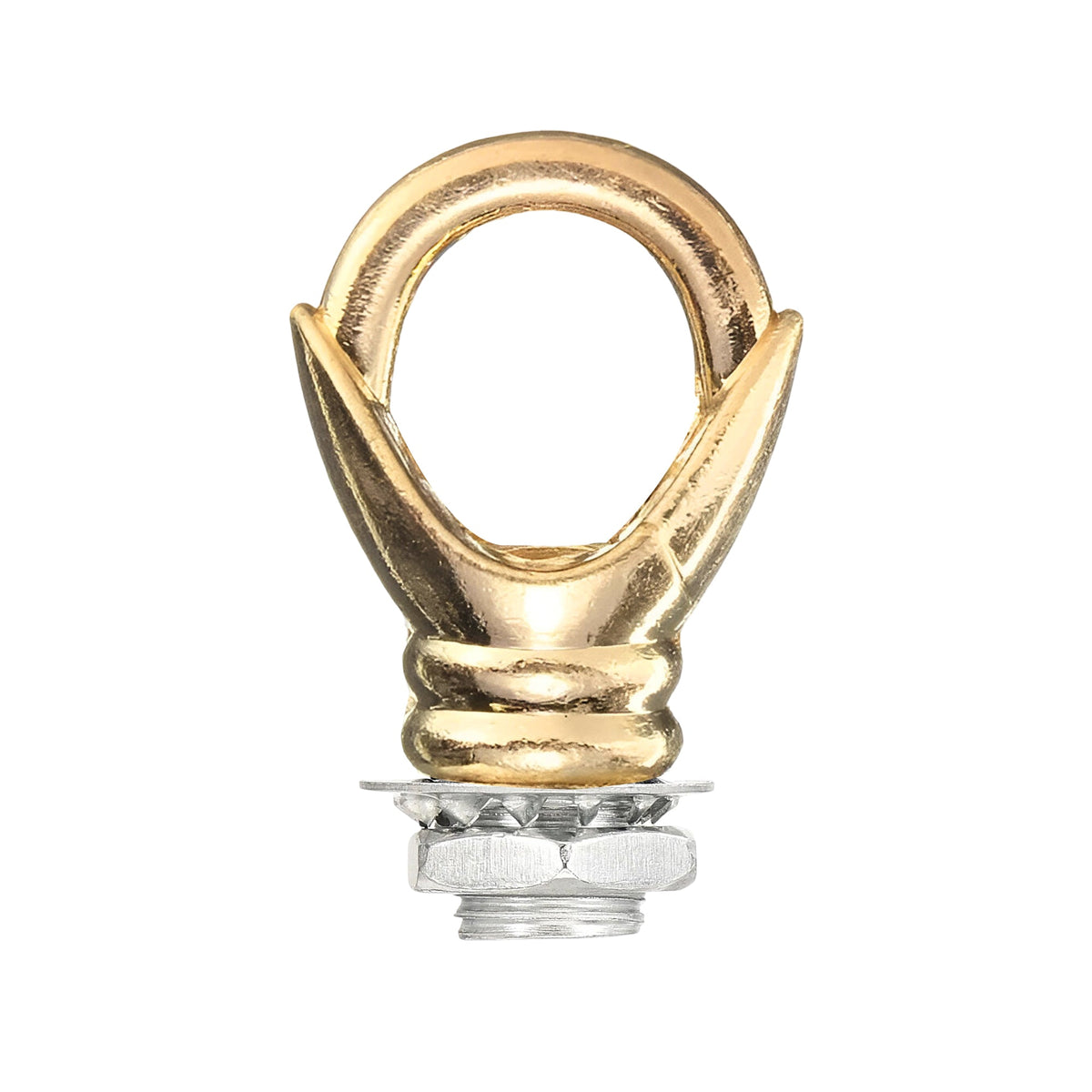 Ceiling Rose Loop Hook – M10 Thread, 8 Finishes - French Gold, Standard, Single